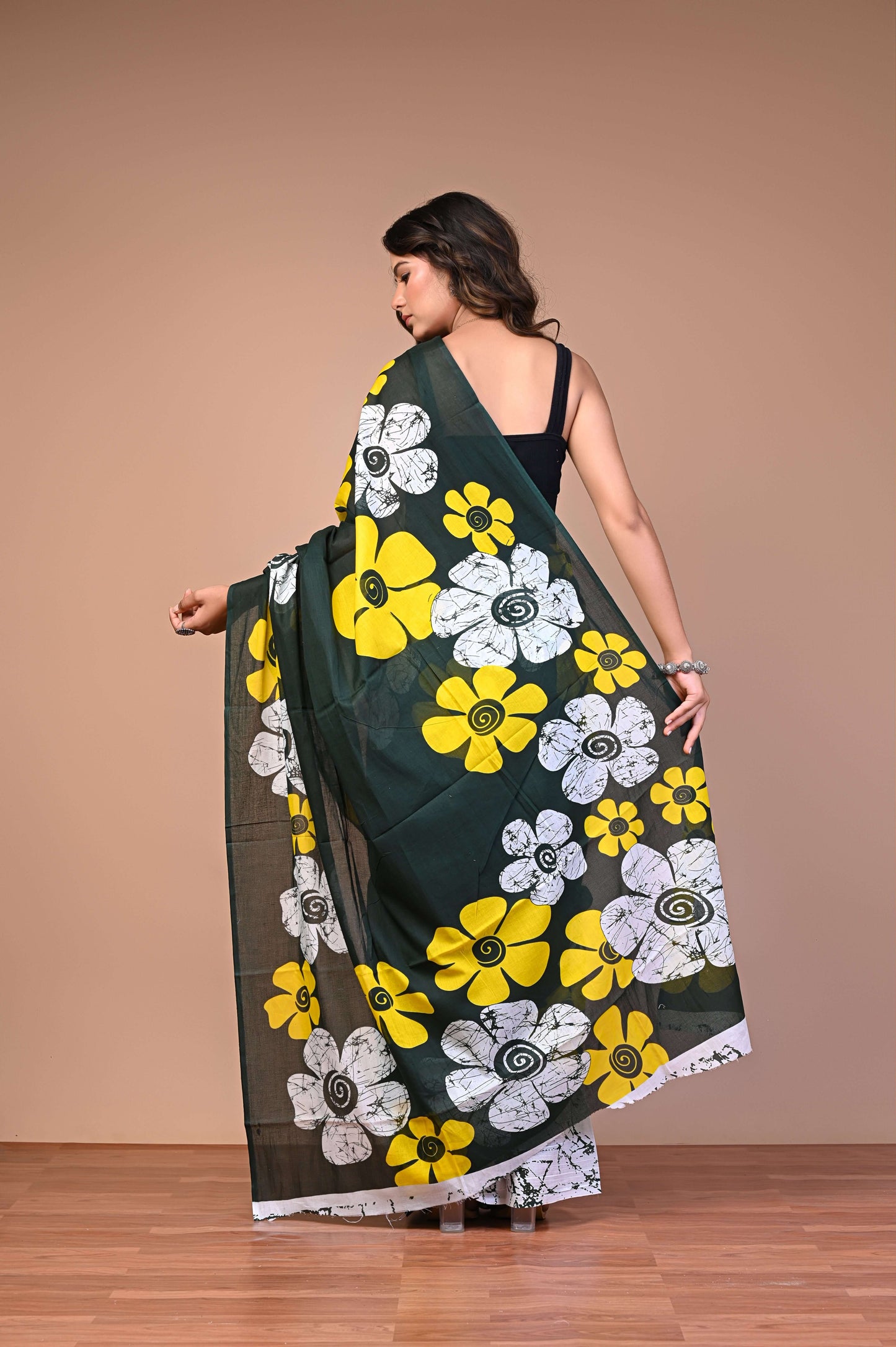 Batik Printed Cotton Mul Saree