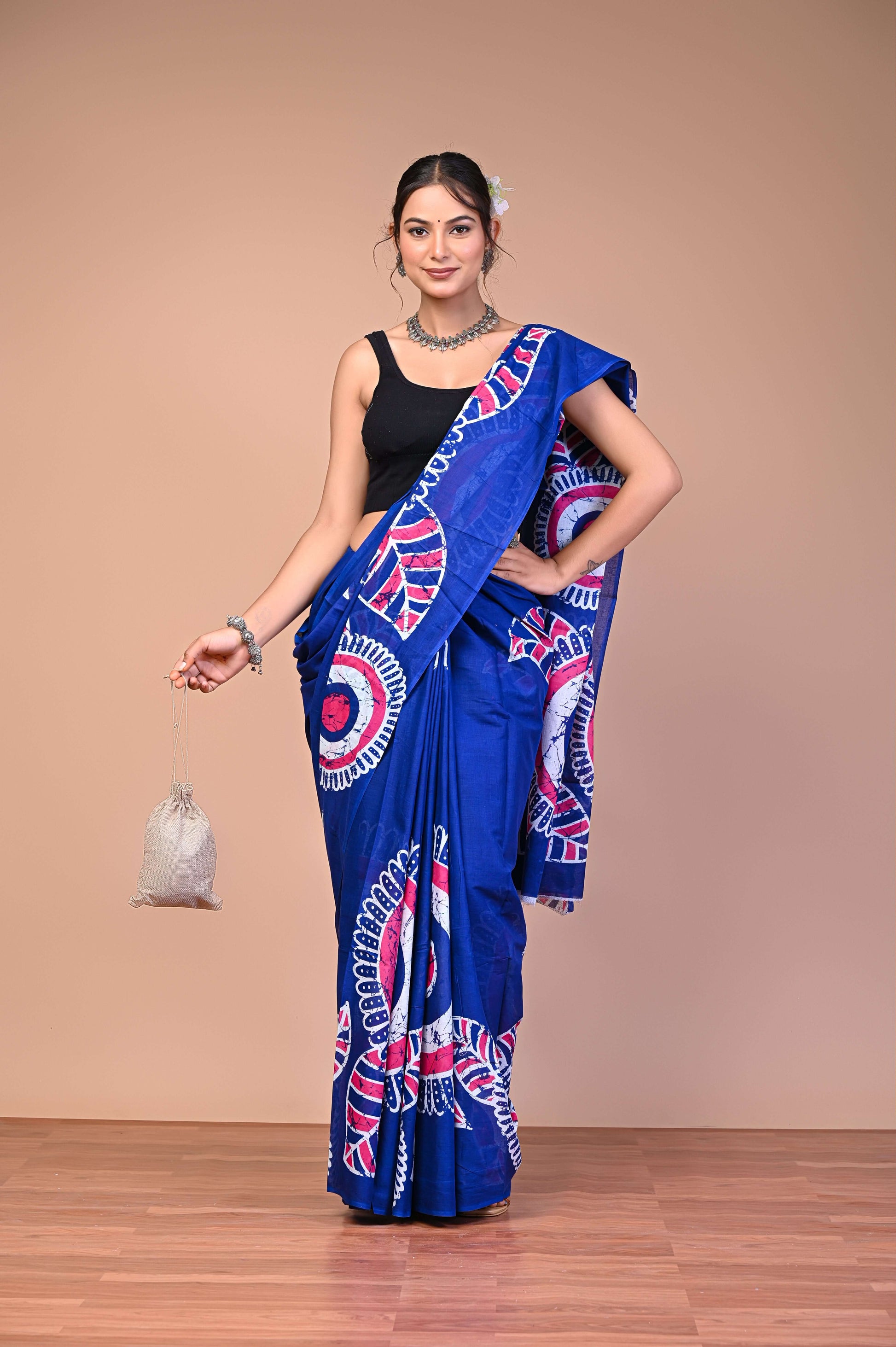 Batik Printed Cotton Saree