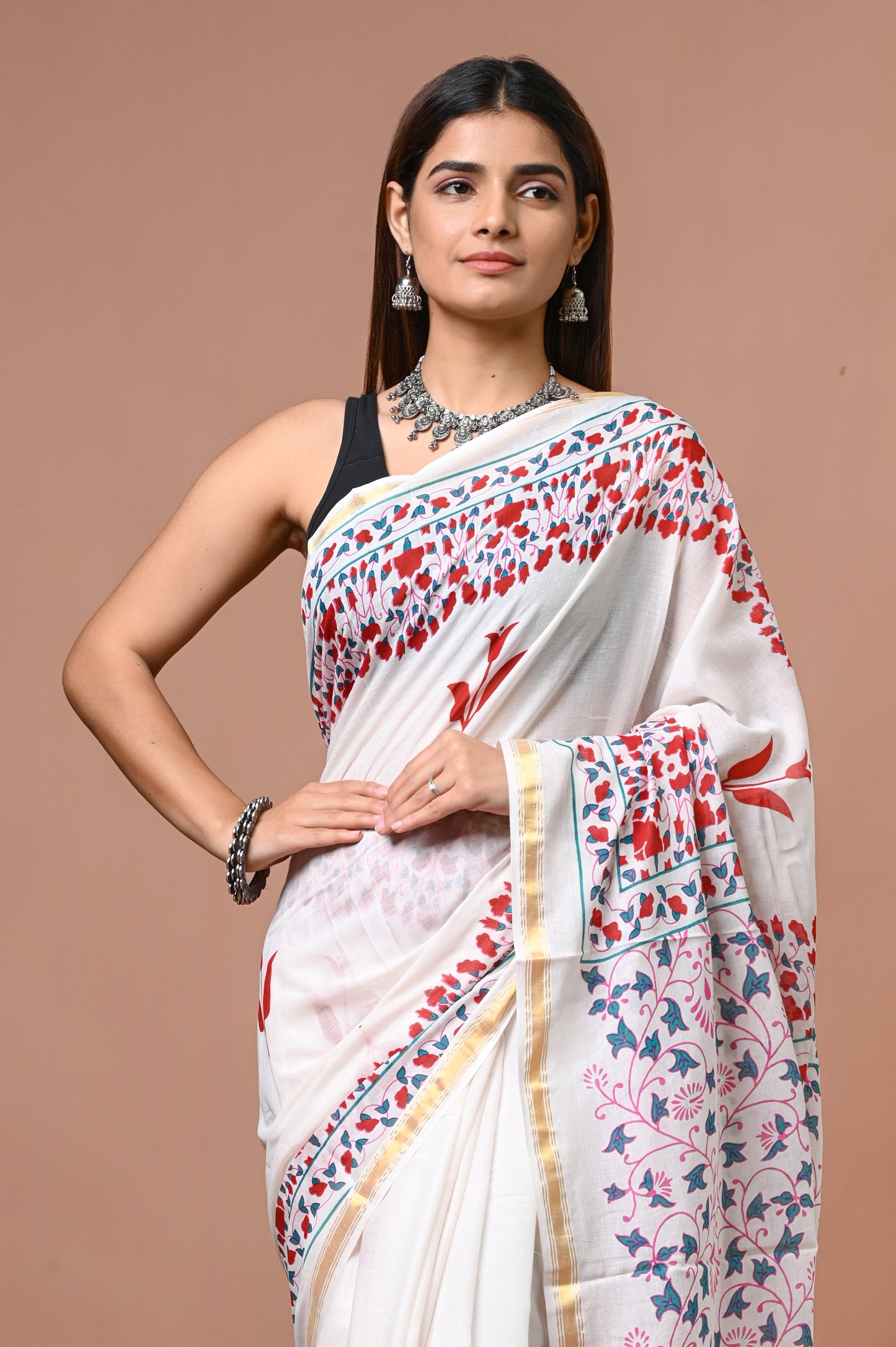 Elegant Cotton Zari Saree – Lightweight Traditional Wear for Festive & Daily Use