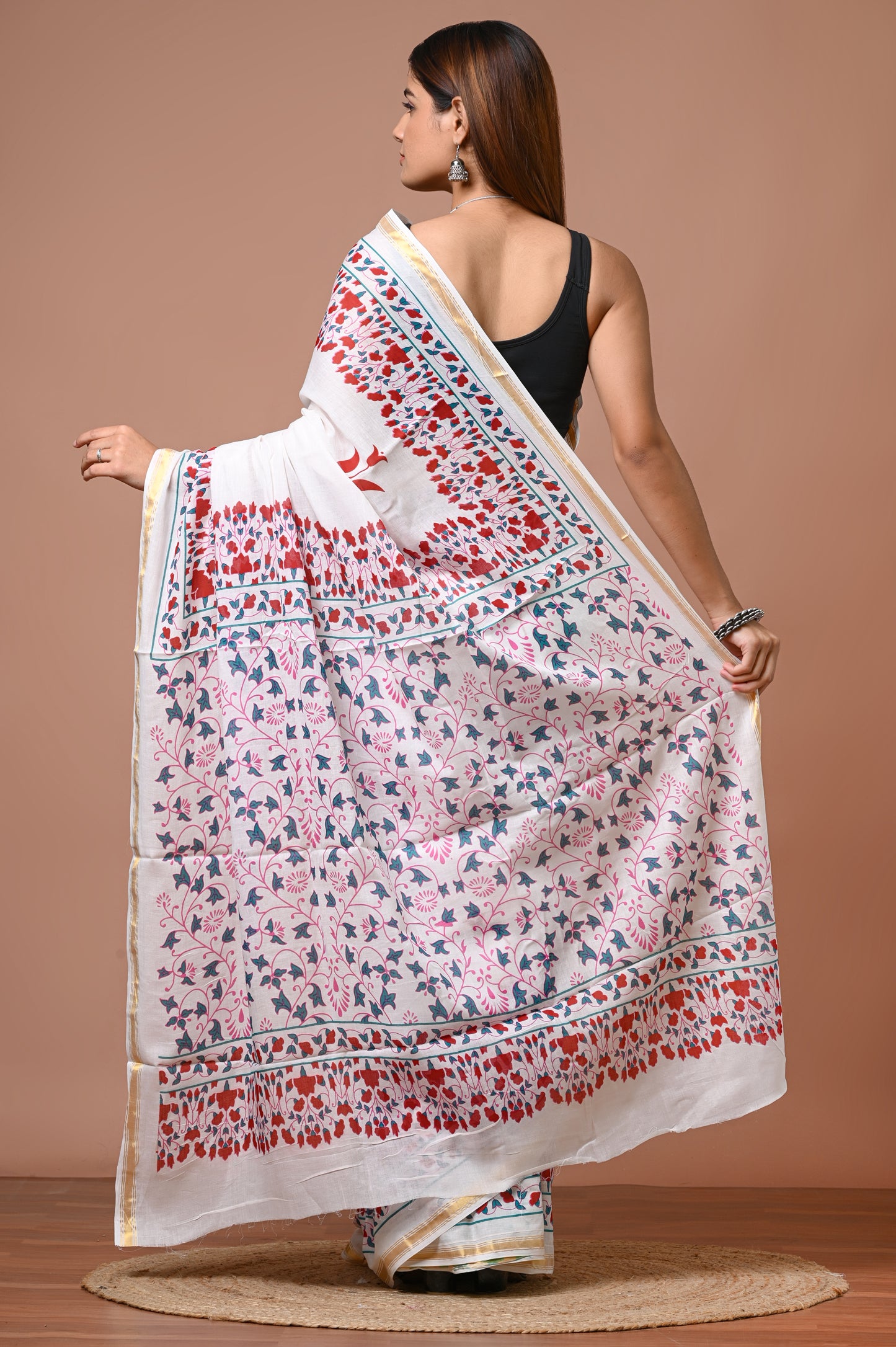 Elegant Cotton Zari Saree – Lightweight Traditional Wear for Festive & Daily Use
