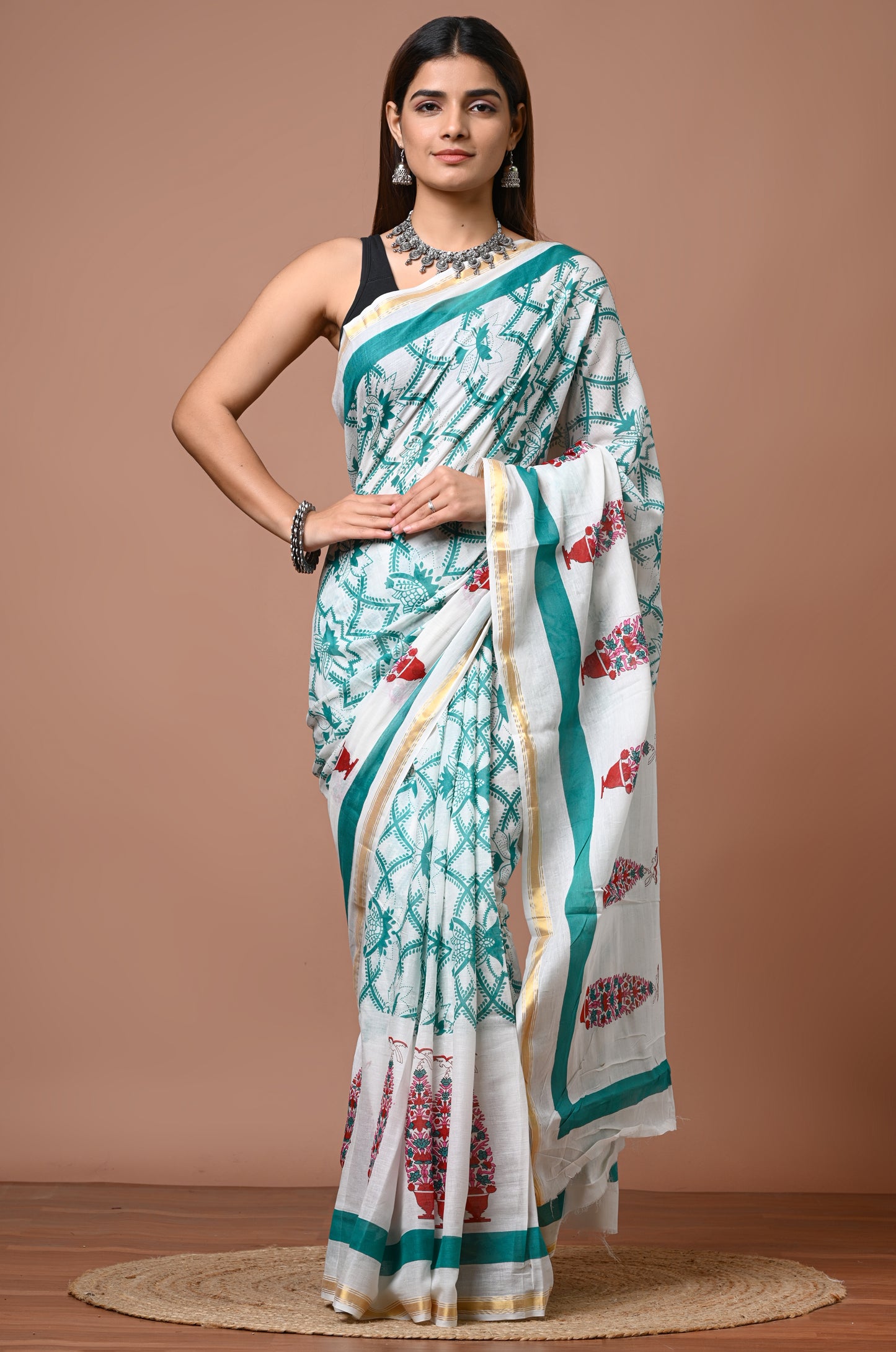 Elegant Cotton Zari Saree – Lightweight Traditional Wear for Festive & Daily Use